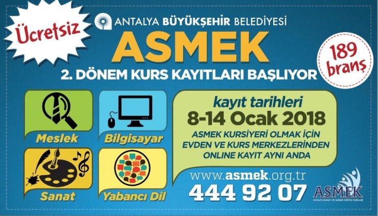 Asmek İkinci Dönem Kayıtları Başladı