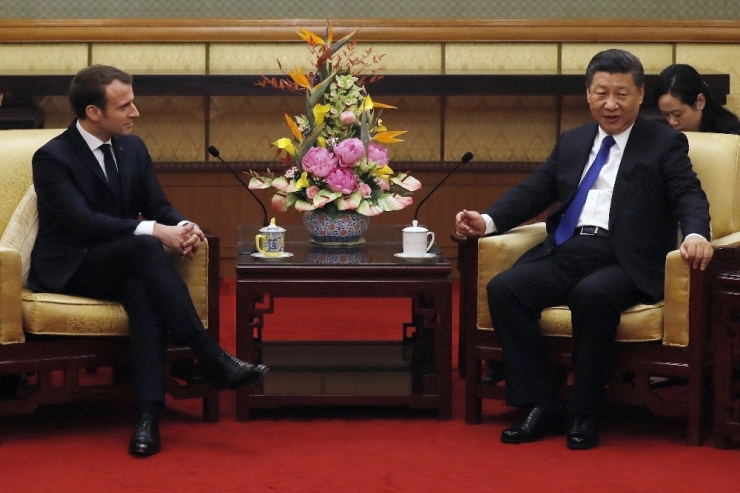 Macron İle Jinping Pekin’de Bir Araya Geldi