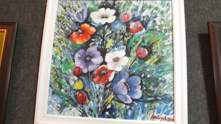 Kadın Ressam 15 Yıllık Emeğini Sergiledi