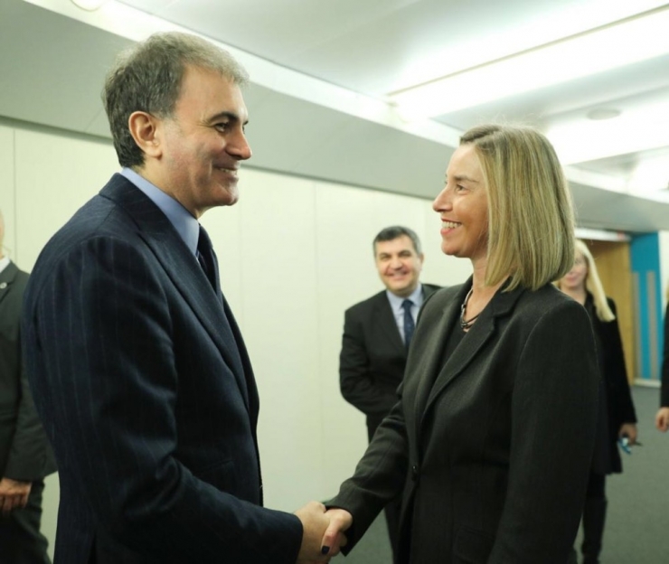 Ab Bakanı Çelik, Mogherini İle Görüştü