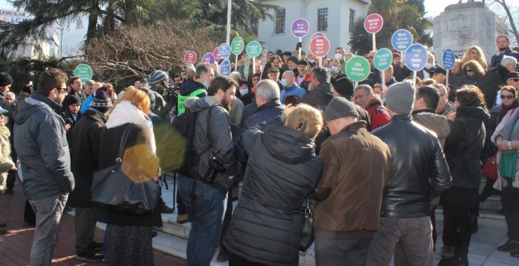 Zehir Soluyan Bursalılardan Maskeli Termik Santral Eylemi