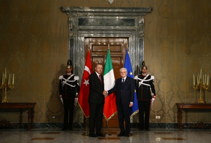 Cumhurbaşkanı Erdoğan, İtalya Cumhurbaşkanı Mattarella İle Görüştü