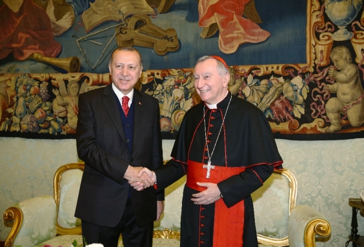 Cumhurbaşkanı Erdoğan, Kardinal Parolin’i Kabul Etti
