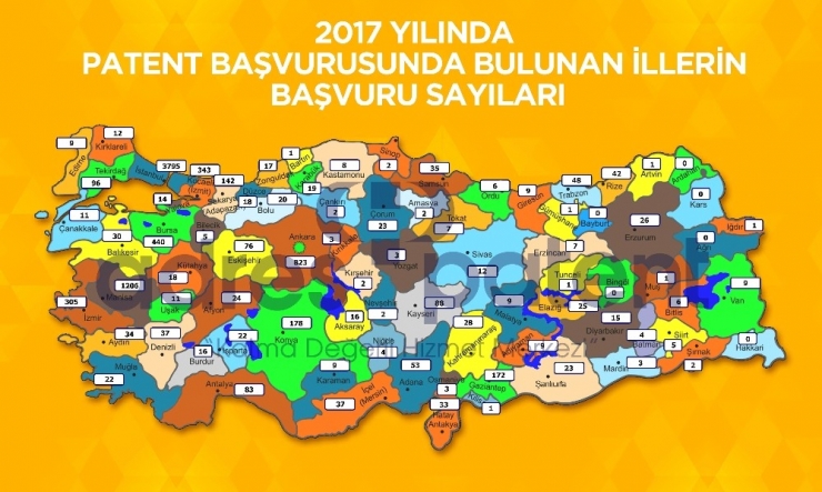 Türkiye’nin İl İl Patent Başvuru Sayısı