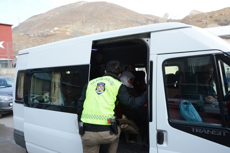 Çatak’ta Okul Servisleri Denetlendi