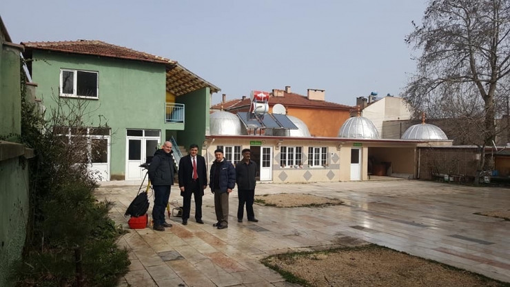 Başkan Yalçın, Camii Çalışmalarını Yerinde İnceledi