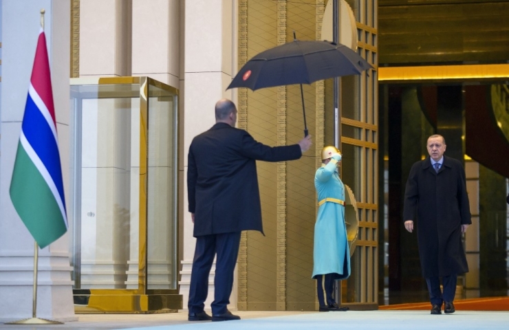 Cumhurbaşkanı Erdoğan, Gambiya Cumhurbaşkanını Karşıladı