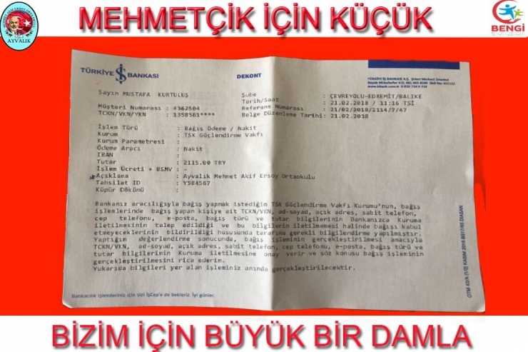 Mehmet Akif’li Öğrencilere Türk Silahlı Kuvvetlerini Güçlendirme Vakfı’ndan Anlamlı Jest