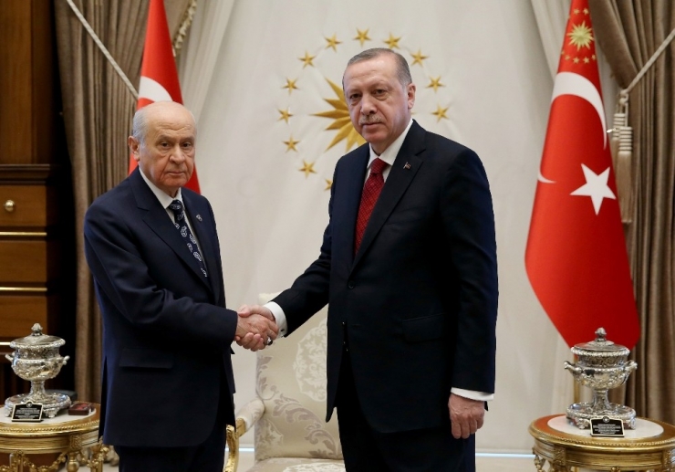 Cumhurbaşkanı Erdoğan, Mhp Lideri Bahçeli’yi Kabul Etti