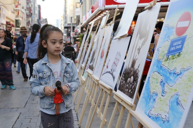 Çizerlerden “Flamingolara Karikatür”