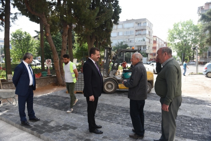 Karesi Sokaklarına Antik Taşlar Döşendi