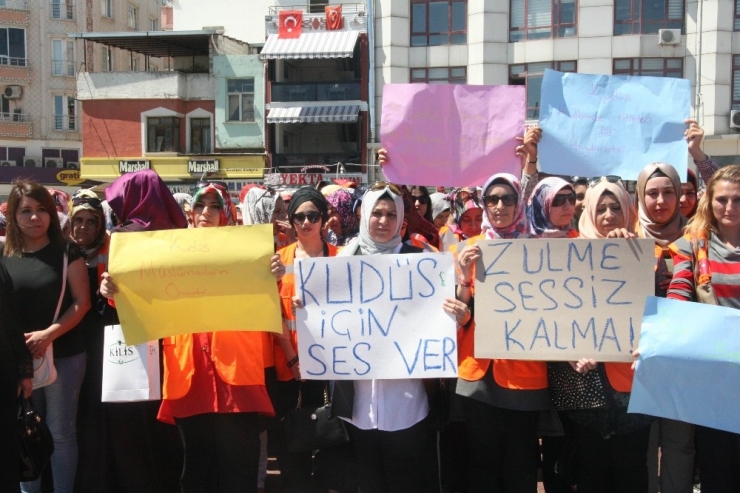 Kilis’te İsrail Protestoları