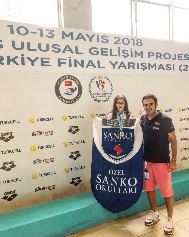 Sanko Okulları Yüzücüsü Beril Öztürk Türkiye İkincisi Oldu