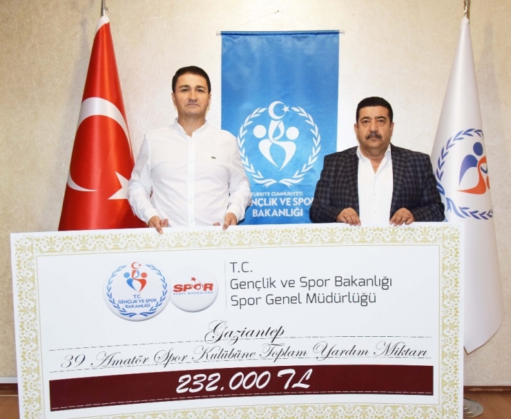 Gaziantep’teki 39 Amatör Spor Kulübüne 232 Bin Tl Destek