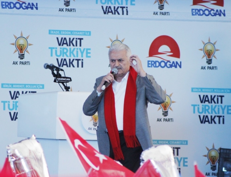 Başbakan Binali Yıldırım, Memleketi Erzincan’da Konuştu
