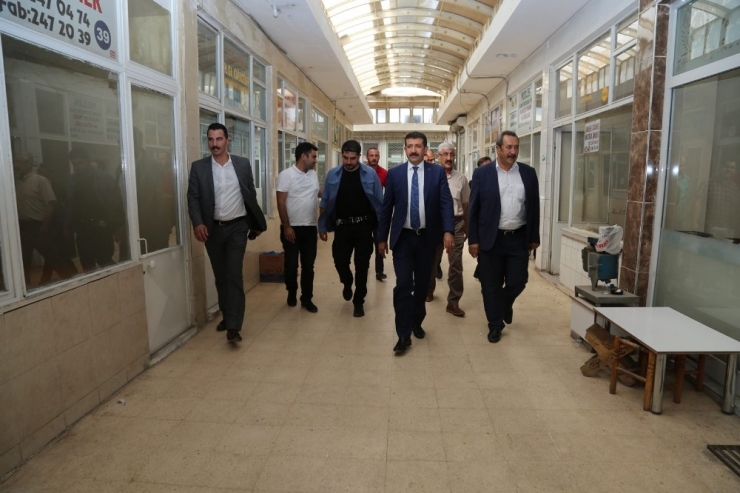 Ekinci Zahireciler Borsası Esnafını Ziyaret Etti