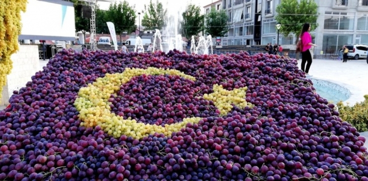 Sarıgöl’de Üzümden Bayrak Yapıldı