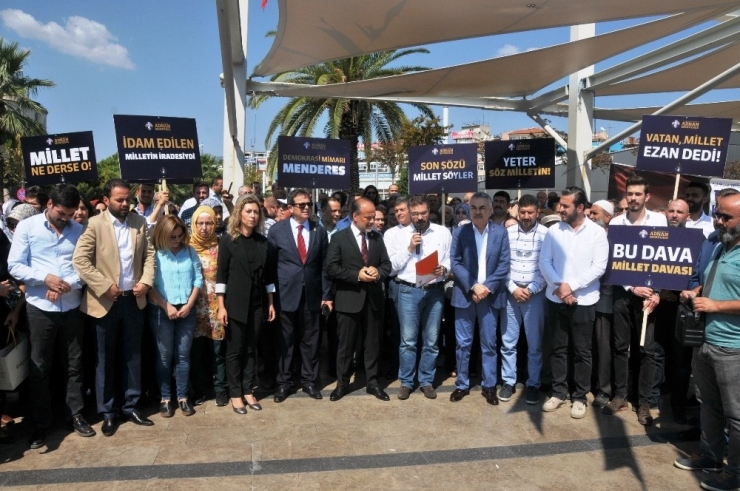 Aydın Ak Parti Demokrasi Şehidi Adnan Menderes’i Andı