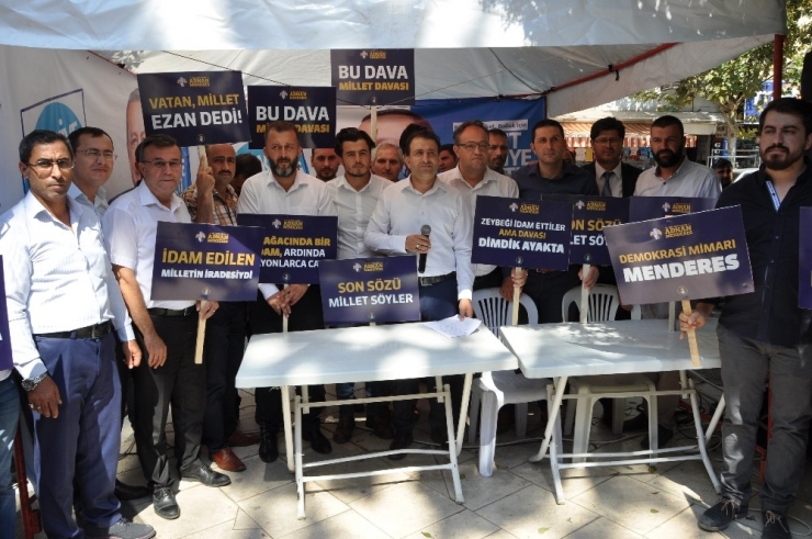 Manisa Ak Parti, Adnan Menderes’i Andı