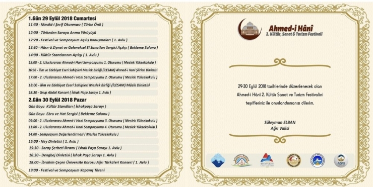 Ağrı 2. Uluslararası Ahmed-i Hani Festivaline Hazırlanıyor