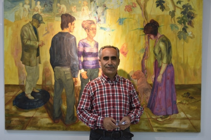 Murat Ağçiçek’in “İletişim-sizlik” Temalı Resim Sergisi Açıldı