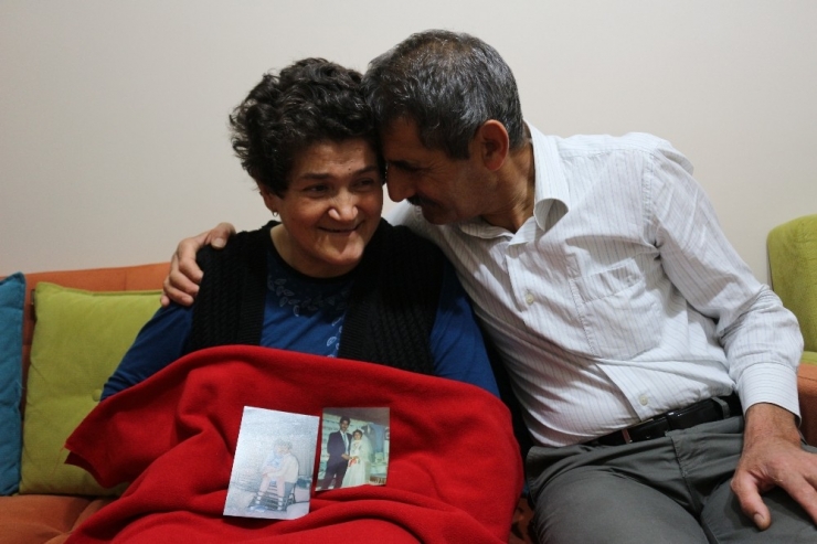 Felçli Eşine 18 Yıldır Gözü Gibi Bakıyor