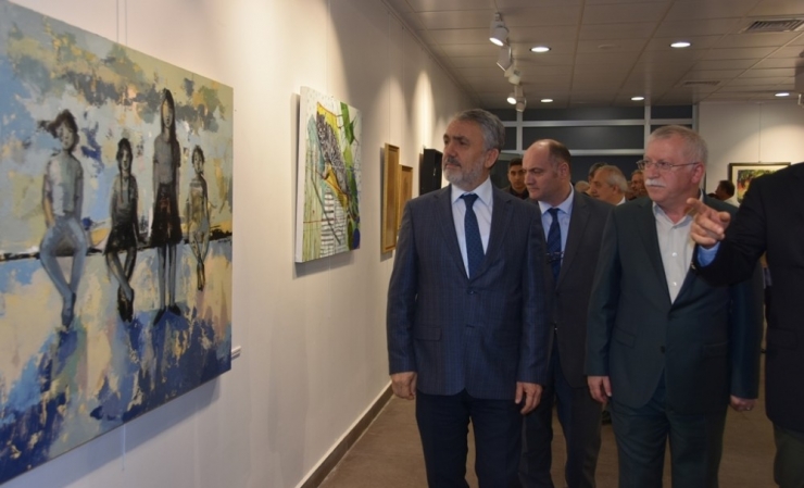 "Öğretim Elemanları Karma Sergisi" İki Üniversitenin İş Birliğiyle Açıldı