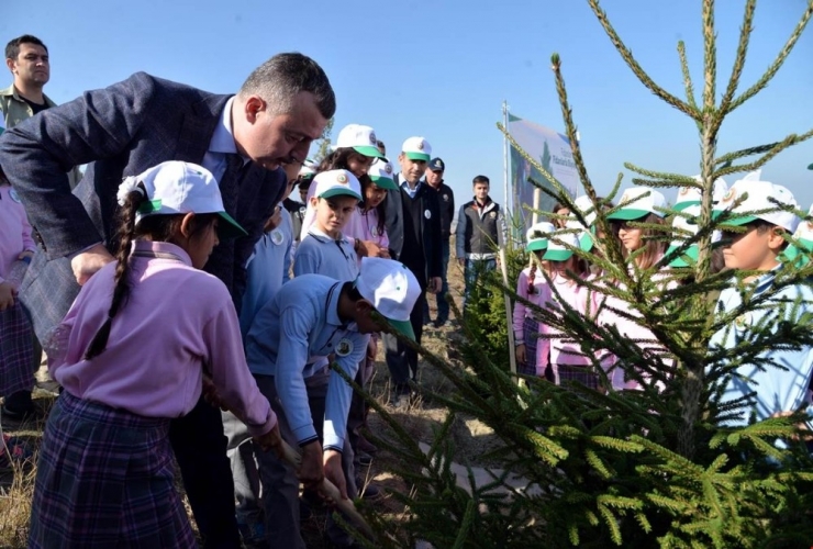 Bilecik’te Öğrenciler 21 Bin 902 Adet Fidan Dikti