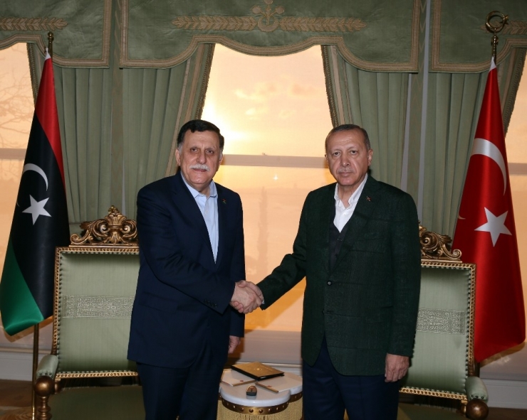 Cumhurbaşkanı Erdoğan, Libya Başkanlık Konseyi Başkanı Al-sarraj’ı Kabul Etti