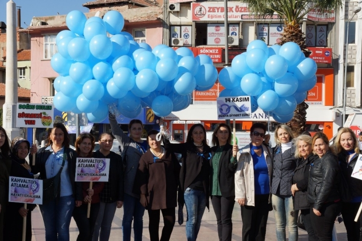 Aydın’da Ak Kadınlar Diyabet İçin Yürüdü