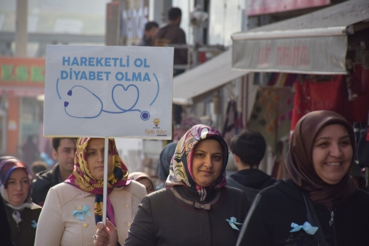 Ak Parti İl Kadın Kolları’ndan Diyabette Farkındalık Yürüyüşü