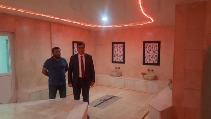 Başkan Yalçın, Hamam Çalışmalarını Yerinde İnceledi
