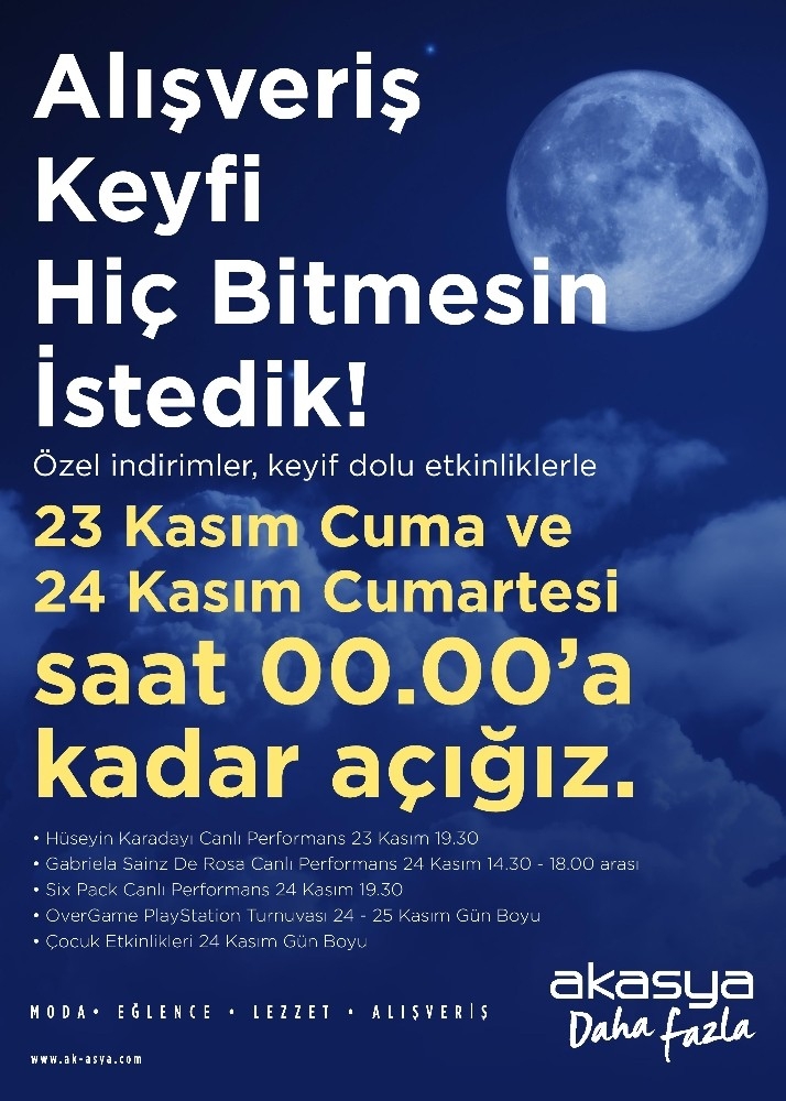 Akasya Ve Akbatı Avm’den ‘Uzun Alışveriş Günleri’