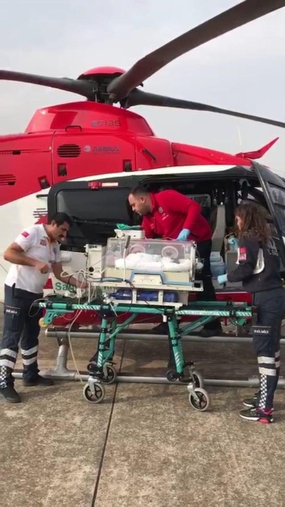 Ambulans Helikopter 18 Günlük Eymen İçin Havalandı