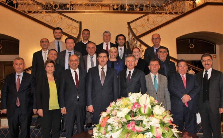 Türk İş İnsanları Heyeti Barzani İle İki Ülke Ticaretini Görüştü