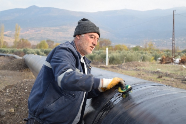 Manisa’nın İkinci Doğalgaz Hattı Güzelhisar Ovası’na Ulaştı