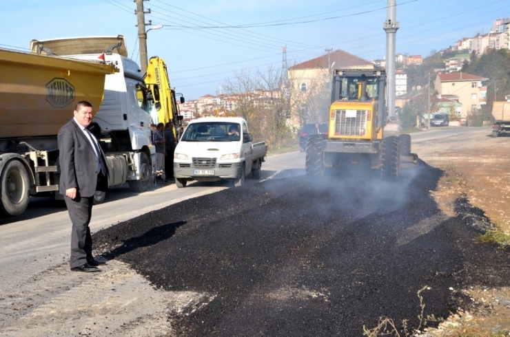 Mollabey Yolu Asfaltlanıyor