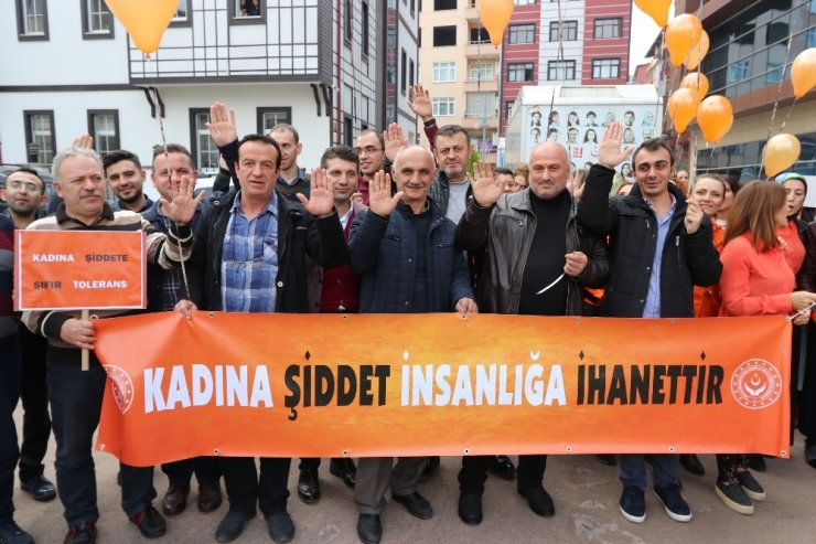 Kadına Yönelik Şiddete Mücadele İçin “Turuncu Balon” Uçurdular