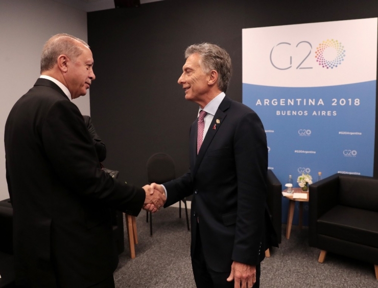 Cumhurbaşkanı Erdoğan, Arjantin Devlet Başkanı Macri İle Görüştü