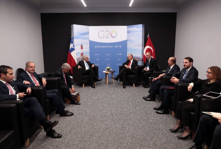 Cumhurbaşkanı Erdoğan, Şili Devlet Başkanı Pinera İle Görüştü