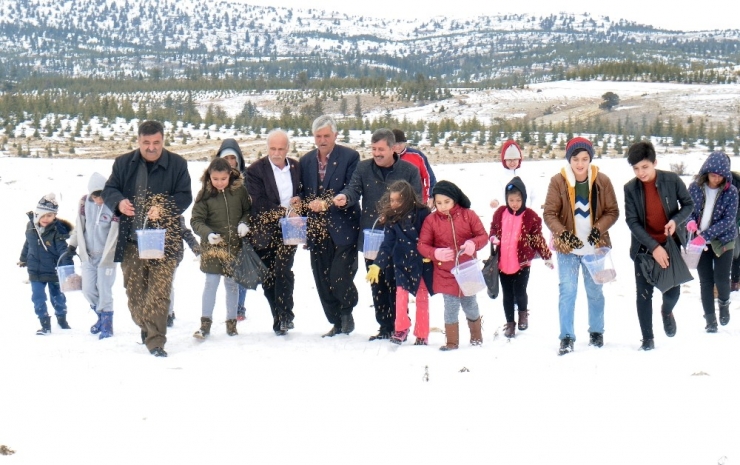 Öğrenciler Yaban Hayatı İçin Doğaya Yiyecek Bıraktı