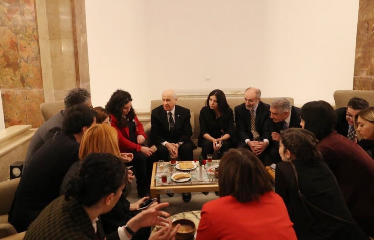 Mhp Genel Başkanı Bahçeli Gazetecilerle Bir Araya Geldi