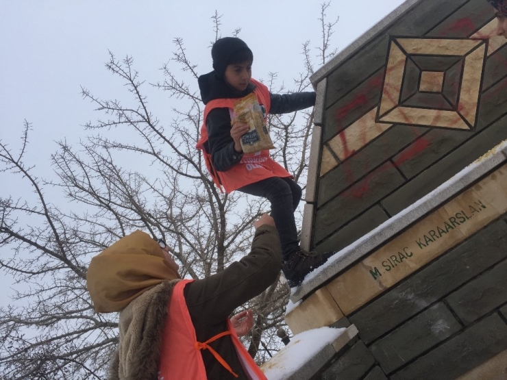 Bingöl’de Hayvanlar İçin, Doğaya Yiyecek Bırakıldı