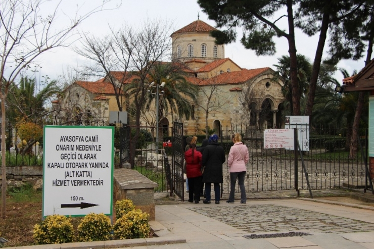 Ayasofya’da 56 Yıl Aradan Sonra İlk Restorasyon Çalışmaları Başladı