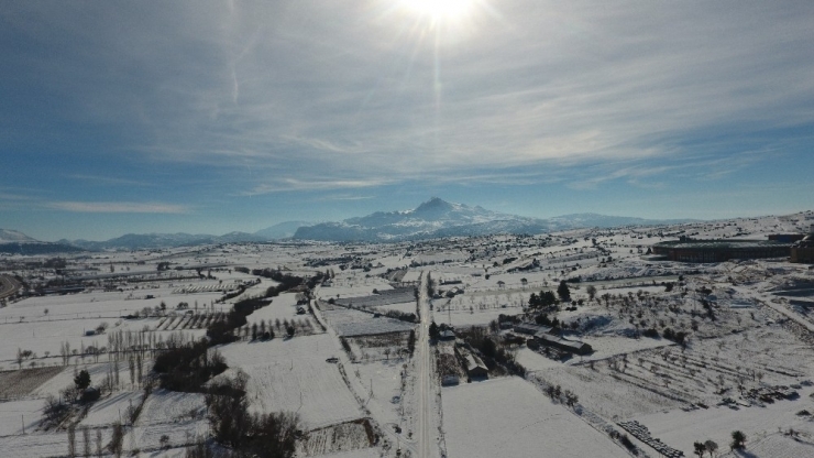 Burdur’da Kar Manzarası Drone İle Görüntülendi