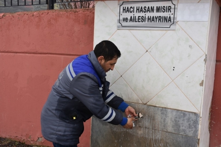 Martlı Suyu Çeşmeleri’nde Musluklar Yenilendi