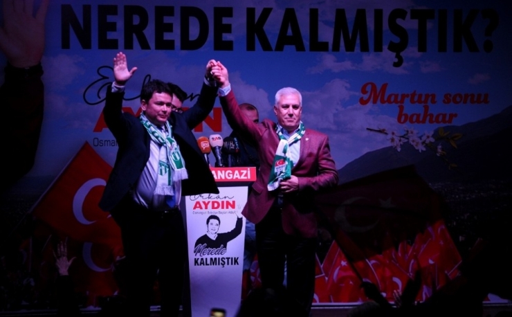 Bozbey’den Osmangazi Adayı Erkan Aydın’a Destek