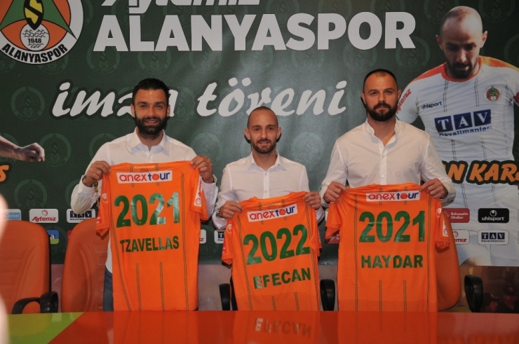 Aytemiz Alanyaspor, Haydar, Efecan Ve Tzavellas’ın Sözleşmelerini Uzattı