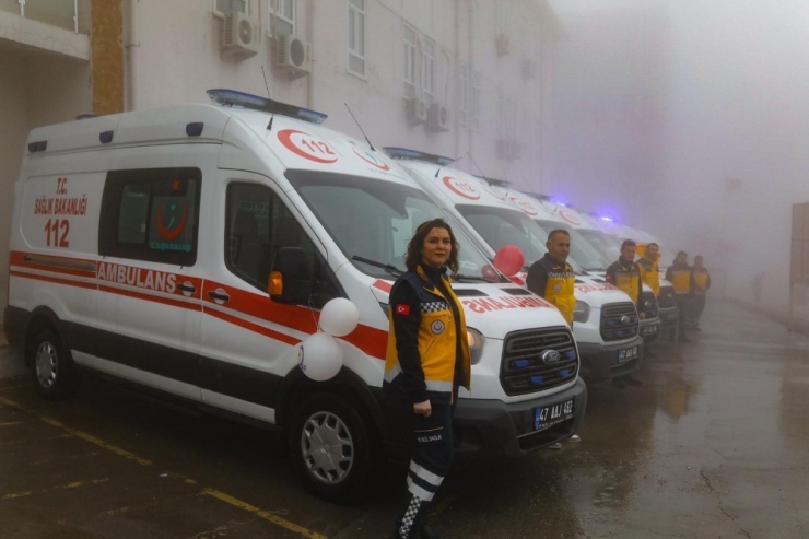 Mardin’de Tam Donanımlı 8 Ambulans Hizmete Girdi