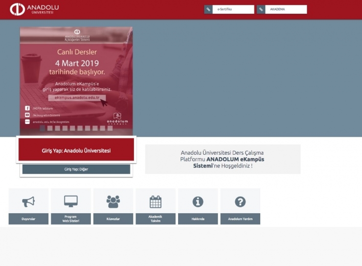 Açıköğretim’de Canlı Dersler Başladı